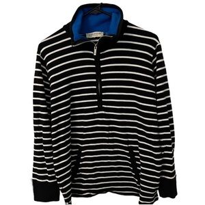 Jones New York Black and White Striped Sweater